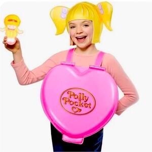 *NEW* POLLY POCKET GIRLS PINK HEART LOCKET COSTUME ONE SIZE